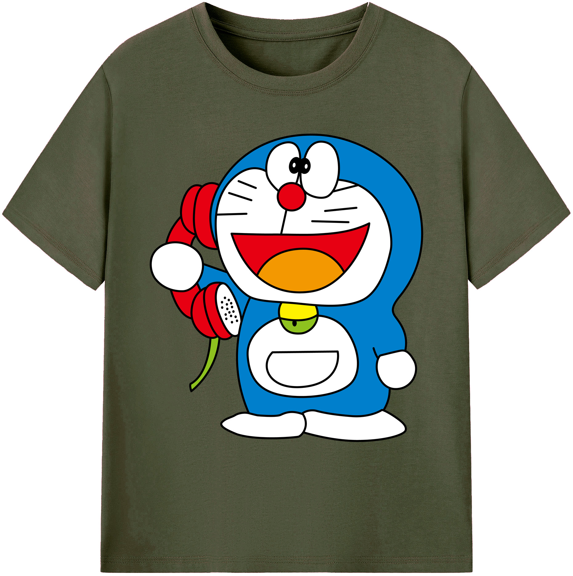 （画像用） ドラえもん Doraemon 綿100％ メンズ半袖Tシャツ｜肌触りやわらか＆通気性